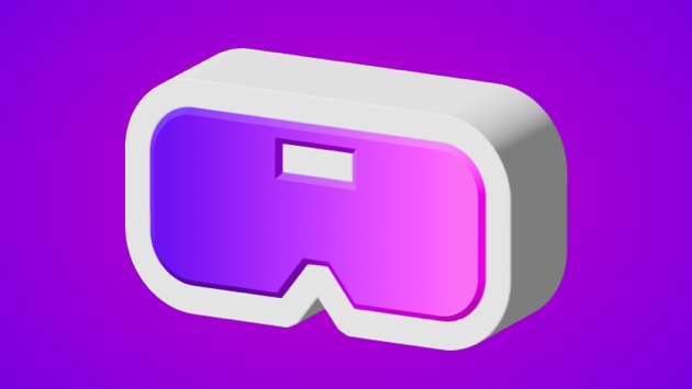 A 3D render of a VR headset